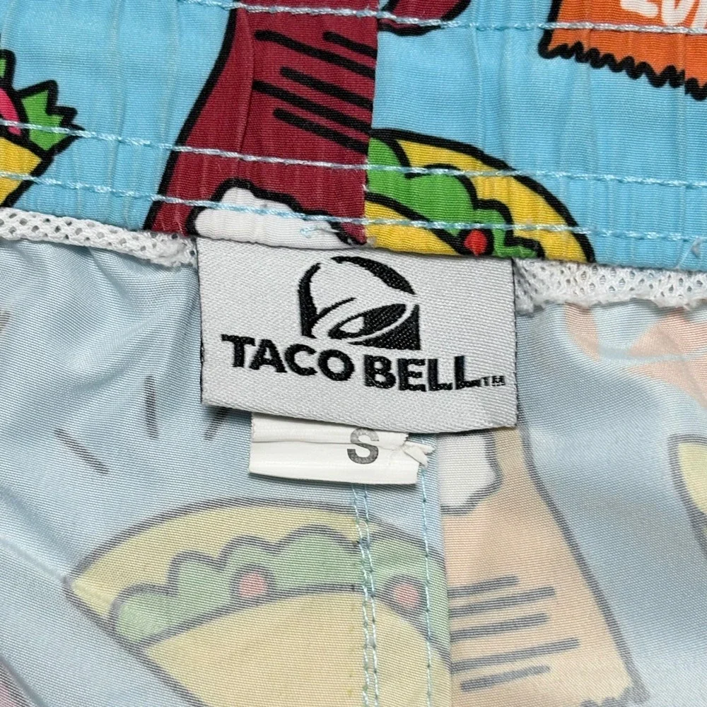 Ripple Junction Taco Bell Swim Trunks Small Hot Sauce Packets Tacos Board Shorts